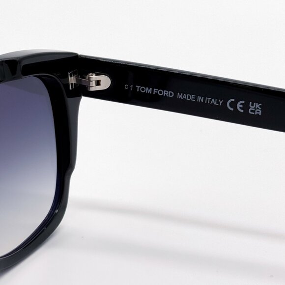 NEW TOM FORD LAUREN-02 TF614 01C WOMEN TOM FORD  FT0614/S BLACK SUNGLASSES - Picture 7 of 10